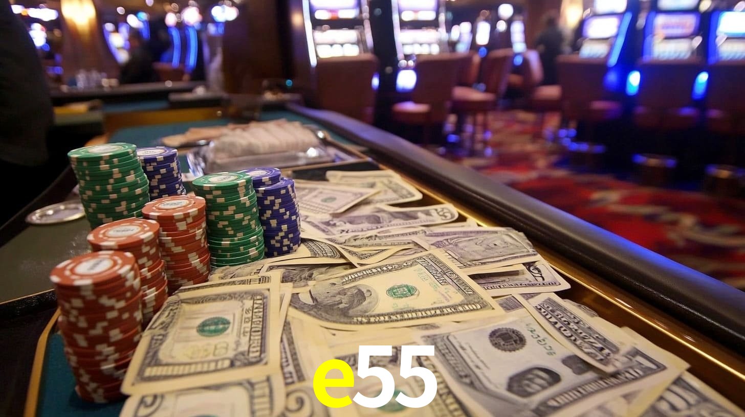Slots com jackpots e giros grátis na e55